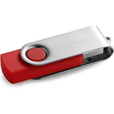 CLAUDIUS 4GB. USB-Stick 4 GB mit Metallclip, Rot