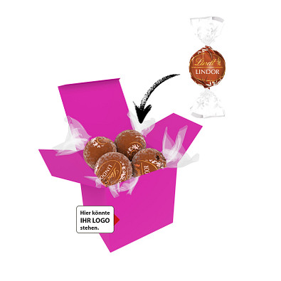 Color Lindor Box - Pink - Haselnuss