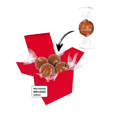 Color Lindor Box - Rot - Haselnuss