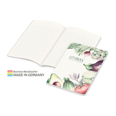 Geiger-Notes Copy-Book White green+blue Notizbuch A5, inkl. Druck, natur