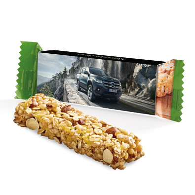 CORNY Müsliriegel nussig im Werbeschuber, inkl. Druck