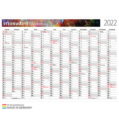 geiger notes Bild-Wandkalender Cosmos A2 gefalzt auf A4, inkl. Druck, bunt geiger notes Bild-Wandkalender Cosmos A2 gefalzt auf A4, inkl. Druck, bunt