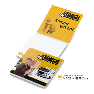 Geiger-Notes Cover Karton Bestseller Haftnotizblock, 72 x 72 mm, inkl. Druck, Softcover matt