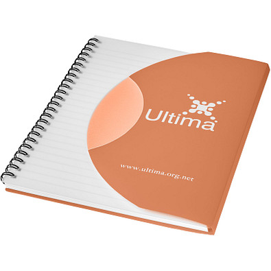 Curve Notizbuch mit Spiralbindung, DIN A6, liniert, orange,schwarz Curve Notizbuch mit Spiralbindung, DIN A6, liniert, orange,schwarz