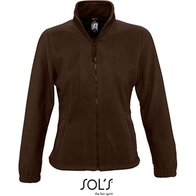 Damen Fleecejacke North, S, Dark Chocolate