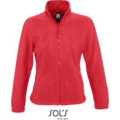 Damen Fleecejacke North, S, Red