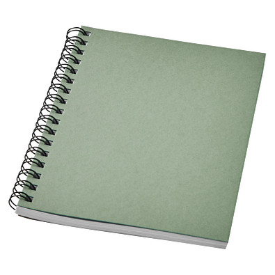 Desk-Mate® A6 farbiges recyceltes Notizbuch mit Spiralbindung, hellgrün