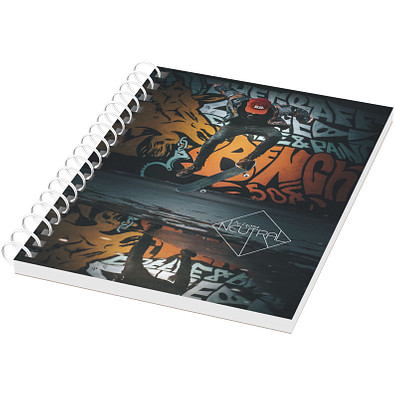 Desk-Mate® A6 Notizbuch mit Kunststoff Cover und Spiralbindung, weiss Desk-Mate® A6 Notizbuch mit Kunststoff Cover und Spiralbindung, weiss