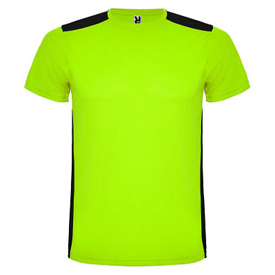 Detroit Sport T-Shirt für Kinder, limone / schwarz, 12