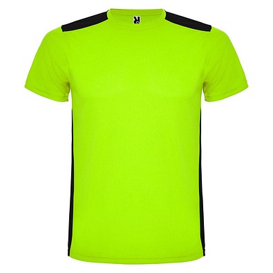 Detroit Sport T-Shirt für Kinder, limone / schwarz, 8
