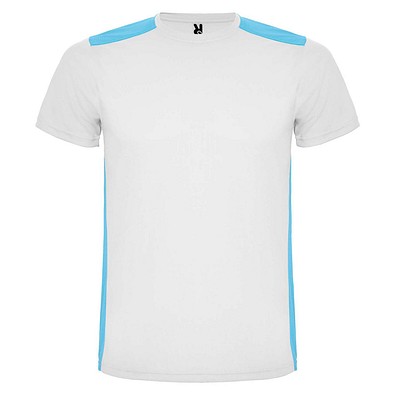 Detroit Sport T-Shirt für Kinder, weiß / türkis, 8