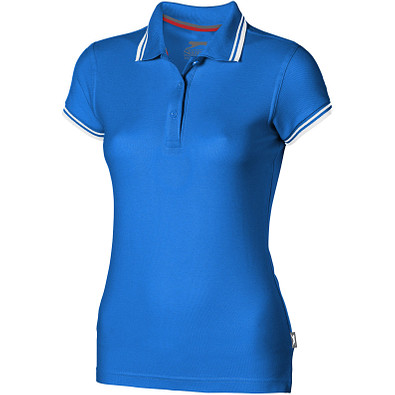 Slazenger™ Damen Poloshirt Deuce mit weißem Rand, himmelblau, XXL Slazenger™ Damen Poloshirt Deuce mit weißem Rand, himmelblau, XXL
