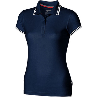 Slazenger™ Damen Poloshirt Deuce mit weißem Rand, dunkelblau, M Slazenger™ Damen Poloshirt Deuce mit weißem Rand, dunkelblau, M