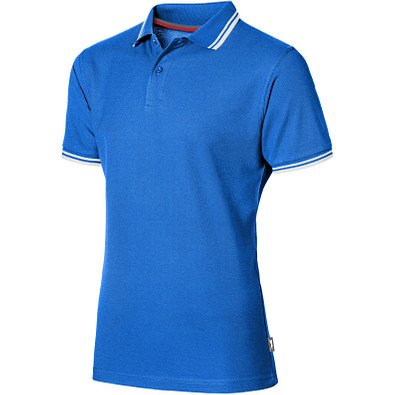 Slazenger™ Herren Poloshirt mit weißem Rand Deuce, himmelblau, XXXL Slazenger™ Herren Poloshirt mit weißem Rand Deuce, himmelblau, XXXL