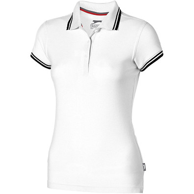 Slazenger™ Damen Poloshirt Deuce mit weißem Rand, weiß, M Slazenger™ Damen Poloshirt Deuce mit weißem Rand, weiß, M
