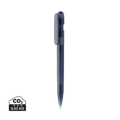 Devin transparenter Stift aus GRS zertifiziertem rABS, navy blau