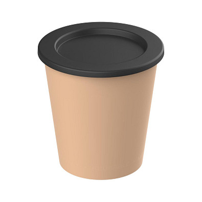 Dipbecher ToGoPlus, 200 ml, beständiges braun/schwarz