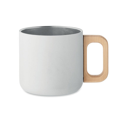 Doppelwandiger Becher 350 ml ACERO, Weiß