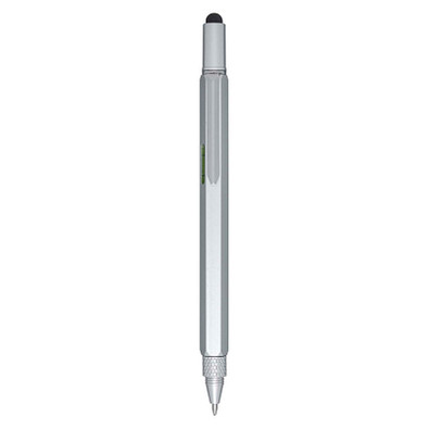 Dora Multifunktionsstift aus recyceltem Aluminium, silber