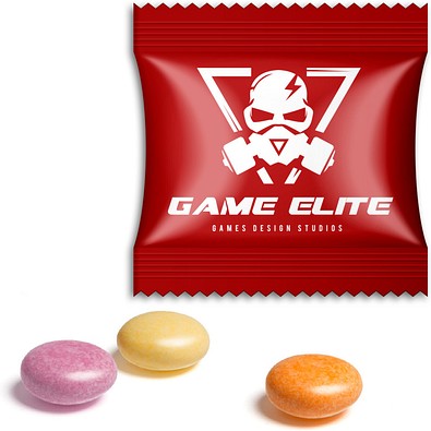 Double mentos, 5,6 g, mentos Fruit, Folie transparent, inkl. Druck
