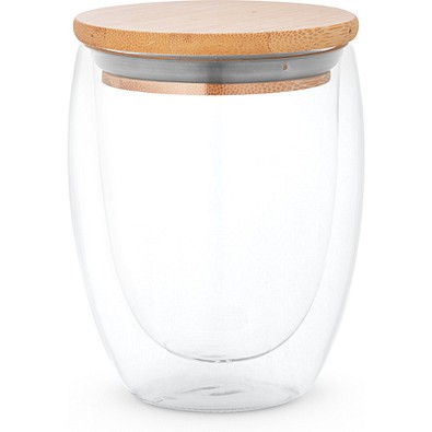 ECUADOR L. Reisebecher aus Borosilikatglas 350 ml, Natur