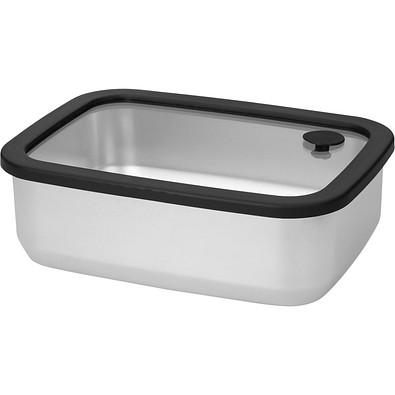 Edelstahl-Lunchbox mit Glasdeckel RILO, 1100 ml, silber/grau