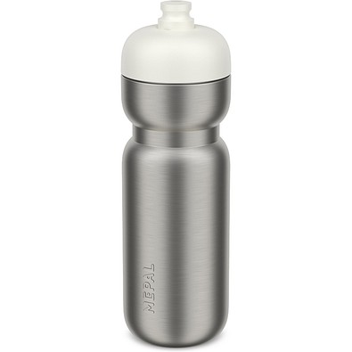 edelstahl trinkflasche pull sport 800 ml - ceramic white , weiß