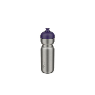 edelstahl trinkflasche pull sport 800 ml - midnight blue, blau