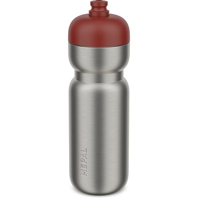 edelstahl trinkflasche pull sport 800 ml - mountain red , rot