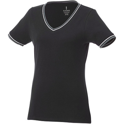 ELEVATE Damen T-Shirt Elbert Piqué, schwarz,grau meliert,weiss, L ELEVATE Damen T-Shirt Elbert Piqué, schwarz,grau meliert,weiss, L
