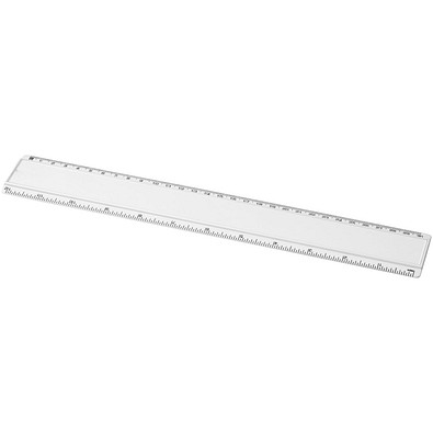 Ellison 30 cm Kunststofflineal mit Papiereinlage, weiss Ellison 30 cm Kunststofflineal mit Papiereinlage, weiss
