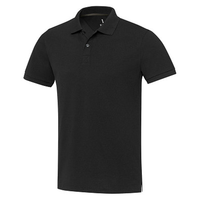Emerald Polo Unisex aus recyceltem Material, schwarz, L