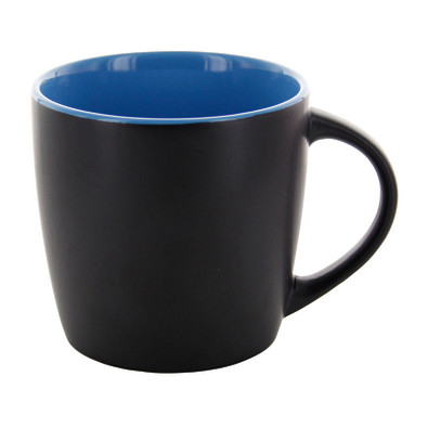 Keramiktasse Emilia, 250 ml, schwarz matt/blau Keramiktasse Emilia, 250 ml, schwarz matt/blau