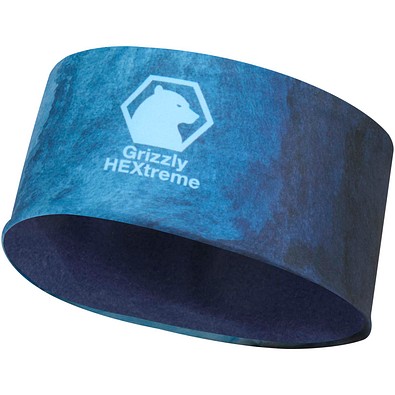 Emma Sublimation-Stirnband aus RPET mit Fleece, navy