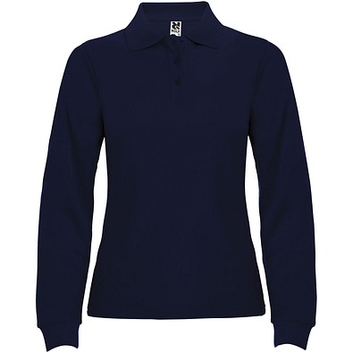 Estrella Langarm Poloshirt für Damen, Navy Blue, S