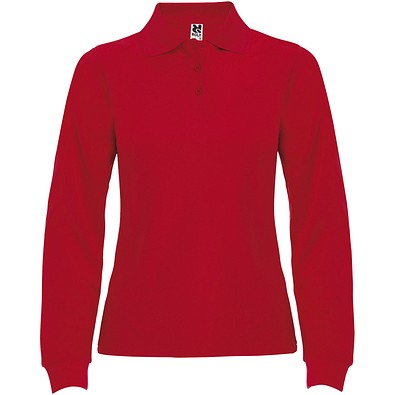 Estrella Langarm Poloshirt für Damen, rot, XL