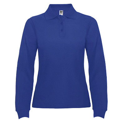 Estrella Langarm Poloshirt für Damen, Royal, 3XL
