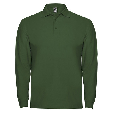 Estrella Langarm Poloshirt für Herren, dunkelgrün, 3XL