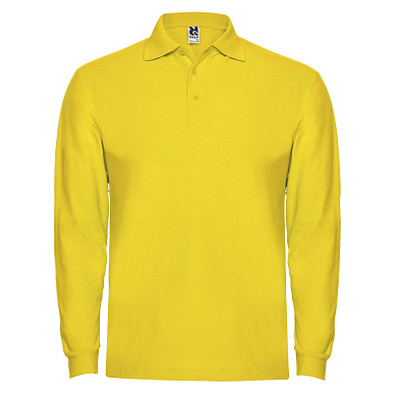 Estrella Langarm Poloshirt für Herren, gelb, L