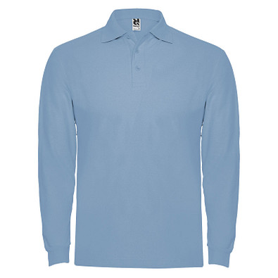 Estrella Langarm Poloshirt für Herren, himmelblau, 3XL
