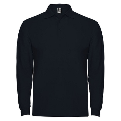 Estrella Langarm Poloshirt für Herren, Navy Blue, 3XL
