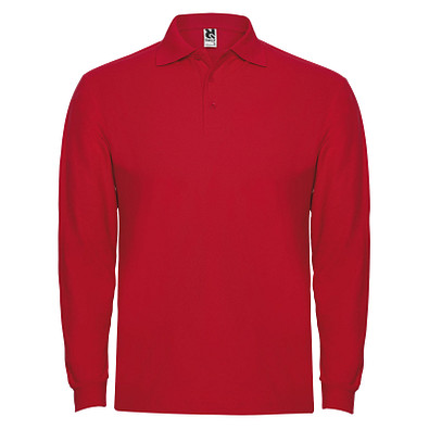 Estrella Langarm Poloshirt für Herren, rot, L