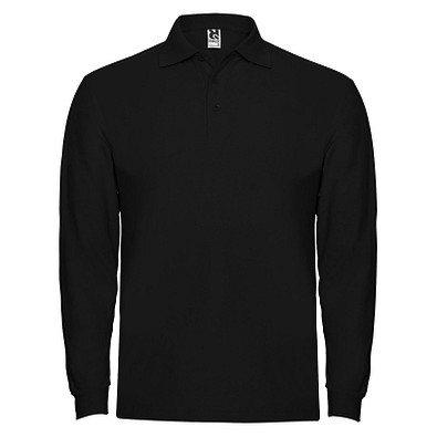 Estrella Langarm Poloshirt für Herren, schwarz, XL