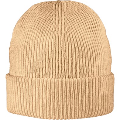 Exclusive Recycled Fine Rib Beanie, Beige