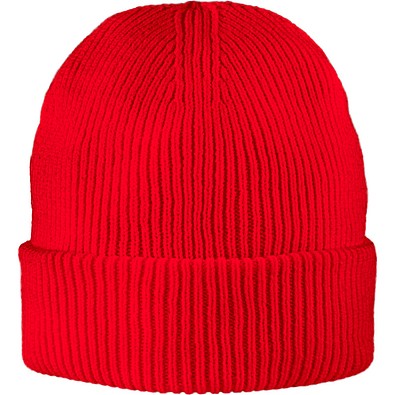 Exclusive Recycled Fine Rib Beanie, Rot