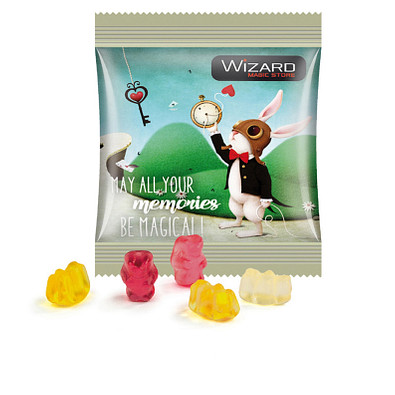 Express Gummibärchen, inkl. Druck, weiße Folie Express Gummibärchen, inkl. Druck, weiße Folie
