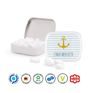 Express Klappdose, Pfeffi zuckerfreie Pfefferminzpastillen, inkl. Druck