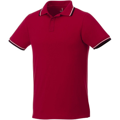 ELEVATE Herren Poloshirt Fairfield mit weißem Rand, rot,dunkelblau,weiss, S ELEVATE Herren Poloshirt Fairfield mit weißem Rand, rot,dunkelblau,weiss, S