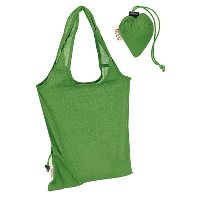 Faltbare Einkaufstasche aus Baumwolle, grün