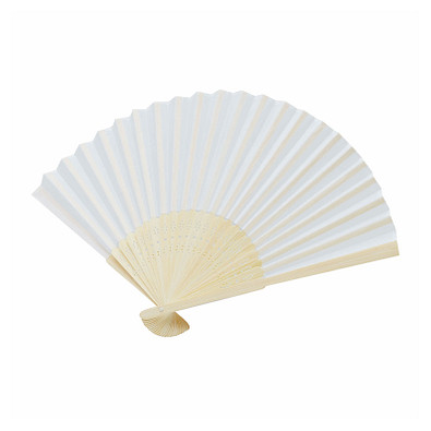 Faltbarer Fächer BAMBOO COOL,weiß